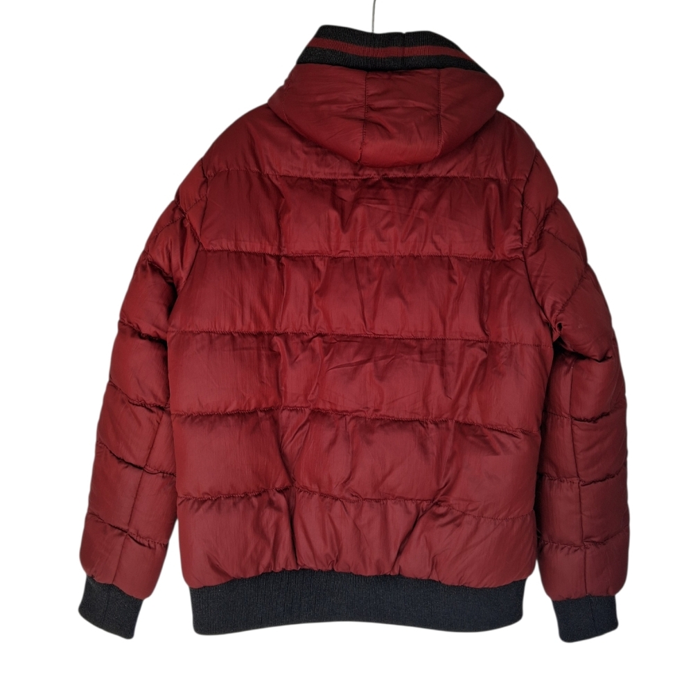 Robert Phillipe Men's Hooded Puffer Jacket Size XL Maroon - Picture 6 of 9